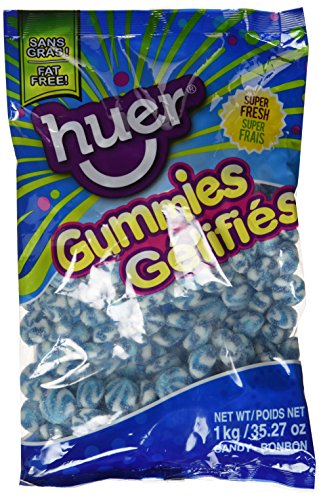Huer Bulk Small Swirls-Sour Blue Raspberry x1kg, 1.00-Kilogram - Sour Blue Raspberry