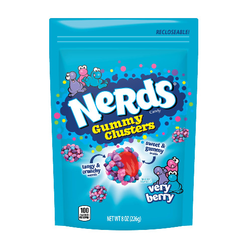 Nerd Nerds Gummy Clusters,Very Berry,8oz - 