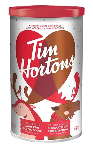 Tim Hortons Candy Cane Hot Chocolate Mix - 450g Can