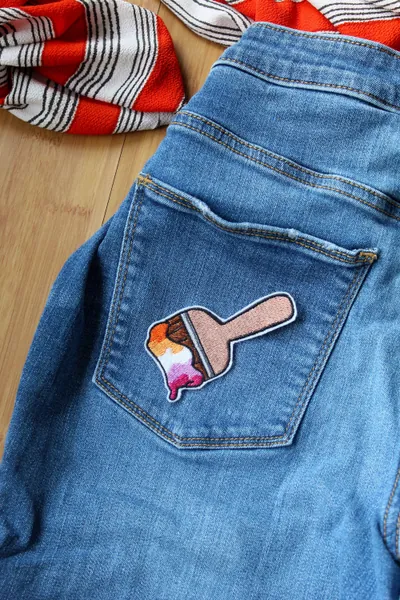 Neopets Pride Paintbrush Iron-On Patch (Multiple Flag Options!)