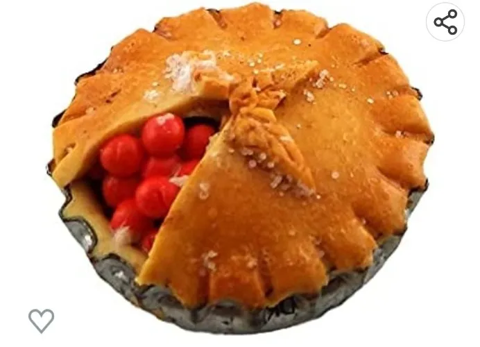 Melody Jane Dolls Houses Dollhouse Home Made Large Cherry Pie Miniature Accessory Handmade Food 1/12 : Toys & Games