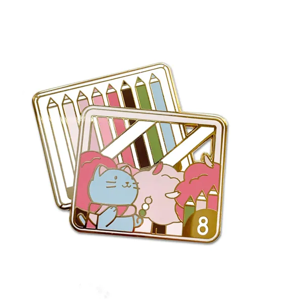 Spring: Seasons of Colours Hard Enamel Pin, lapel pin jewelry, gifts for catlovers, stocking stuffer christmas