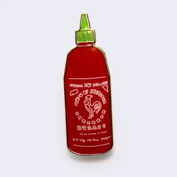 Sriracha Hot Sauce enamel pin