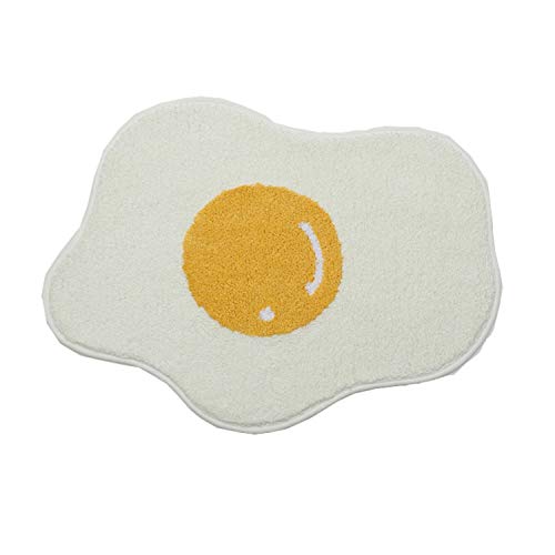 Bath Rug Mat, 18” x 25”, Funny, Cute, Ultra Soft, Plush, Shaggy, Water Absorbent, Non-Slip, Machine Wash/Dry, Carpet Doormat, Egg Rug for Bathroom, Sink, Toilet, Shower, Tub, Living Room