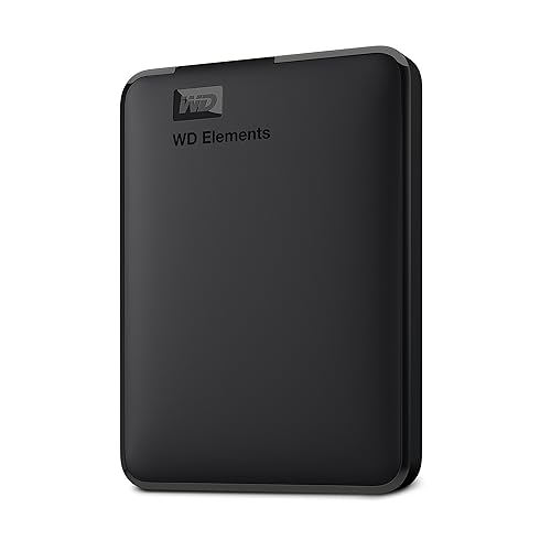 WD 5TB Elements Portable External Hard Drive for Windows, USB 3.2 Gen 1/USB 3.0 for PC & Mac, Plug and Play Ready - WDBU6Y0050BBK-WESN - 5TB