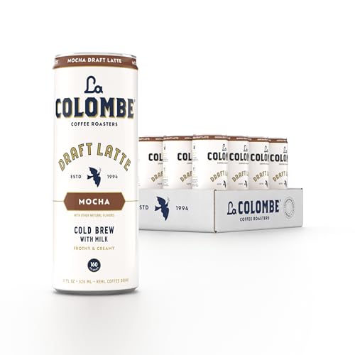 La Colombe Coffee, Mocha Draft Latte, 11 fl oz Cans (Pack of 12), Coffeehouse Quality Cold Brew, Specialty Grade Coffee Beans, Ready-to-Drink On-the-Go - Mocha - 11 Fl Oz (Pack of 12)