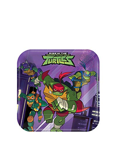 Rise of The Teenage Mutant Ninja Turtle Square Paper Plates