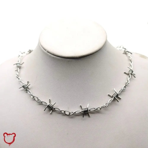 Silver Choker with Iron Wire - 1