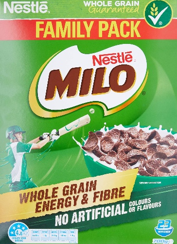 NESTLÉ MILO Cereal, Whole Grain, Energy & Fibre, 700g
