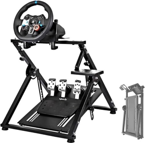 Hottoby Racing Wheel Stand Pro Wheel Stand Adjustable for Logitech G25 G27 G29 G920 Racing Wheel Shifter and Pedals