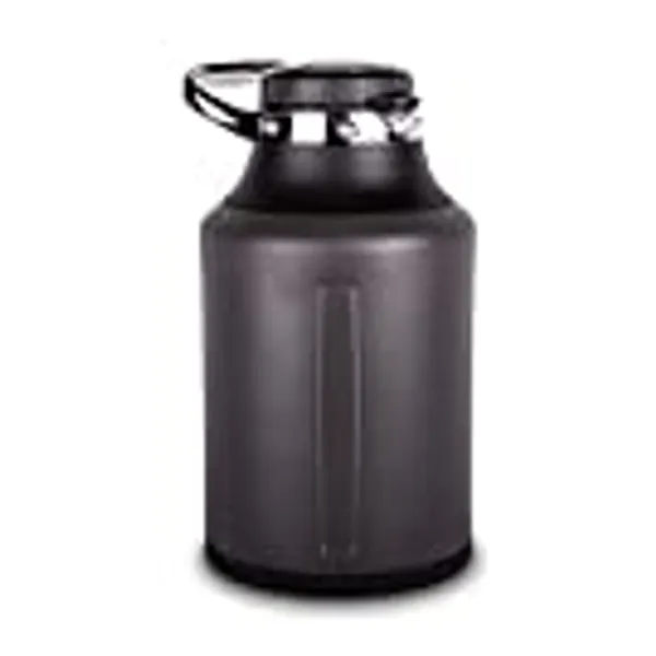 GrowlerWerks Element Stainless Steel Growler – Double-Wall Vacuum-Insulated for Cold Beverages All Day – Beer, Seltzer, Hydro, Coffee – Easy Pour Spout, Twist Lock Cap, and To Go Carry Handle