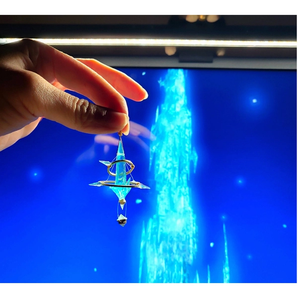 FFXIV | Handmade Aetheryte Crystal earrings, Final Fantasy XIV, FFXIV Crystal Pendant, gift for her