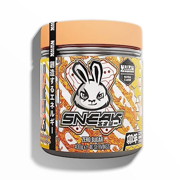 SNEAK | Yuzu & Mandarin Edition | In-Game Focus Boost Energy Drink, Zero Sugar, Low-Calorie, Vegan | 40 Servings
