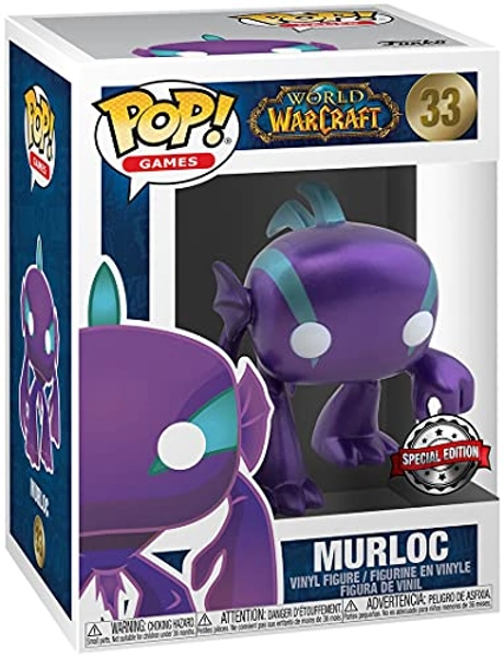 Funko POP! Games: Blizzard 30th - Spectral Murloc - Purple - Metallic - World Of Warcraft - Collectable Vinyl Figure - Gift Idea - Official Merchandise - Toys for Kids & Adults - Video Games Fans