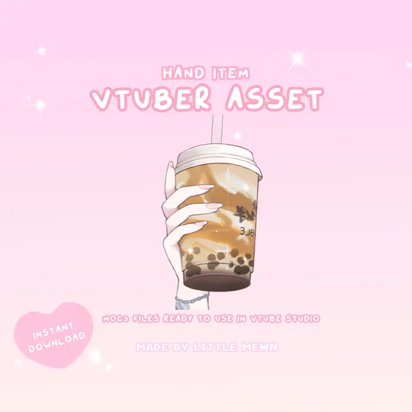 VTuber Asset | Rigged Brown Sugar Bubble Tea