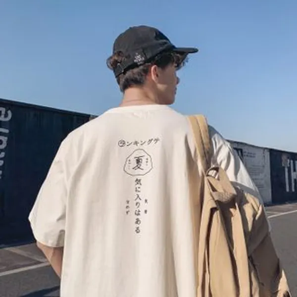 Japanese Print Short-Sleeve T-Shirt