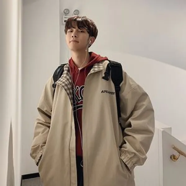 Reversible Plaid Zip Jacket