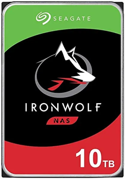 Seagate IronWolf 10TB NAS Internal Hard Drive HDD – CMR 3.5 Inch SATA 6Gb/s 7200 RPM 256MB Cache for RAID Network Attached Storage, with Rescue Service (ST10000VN0008)