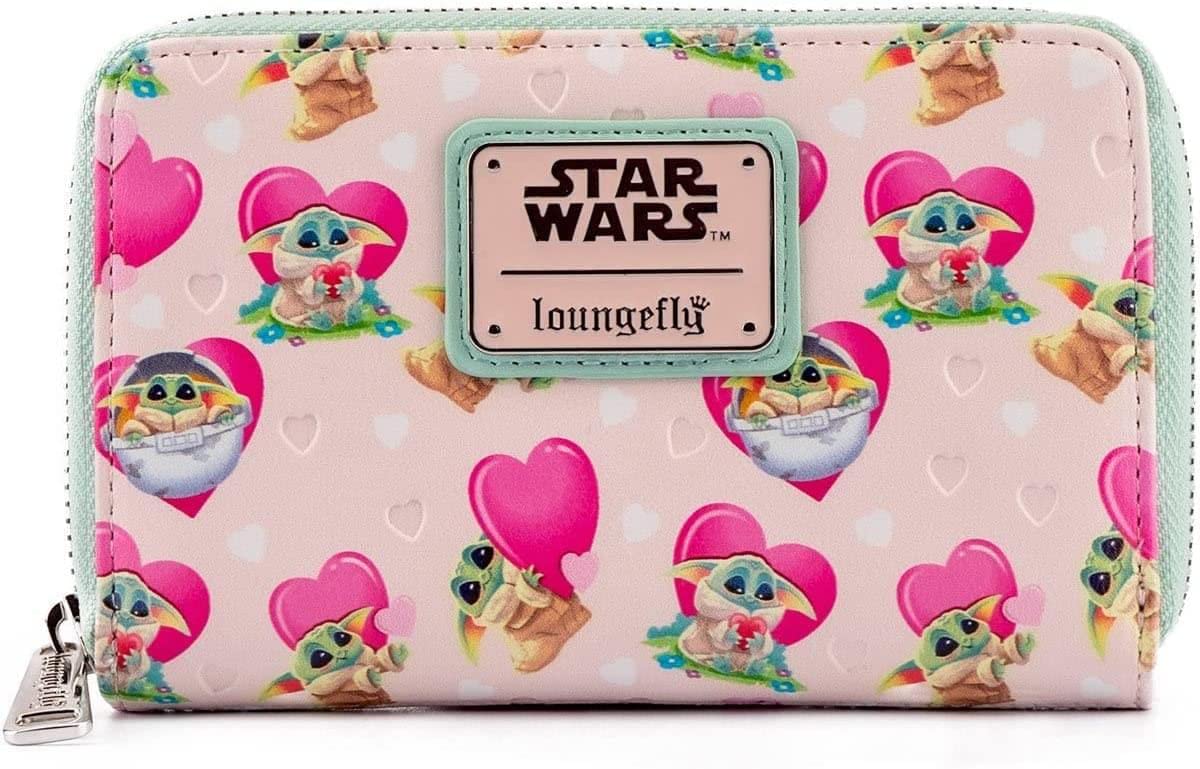 Loungefly Mandalorian Grogu Valentine's Zip Around Wallet - One Size Star Wars