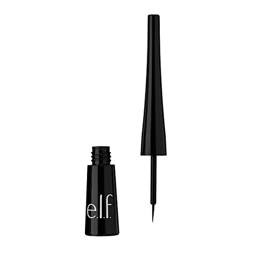e.l.f. Expert Liquid Liner, Smudge-proof, Buildable, Long-lasting, Enhances, Defines, Jet Black, Precision Brush 4.2ml - Jet Black