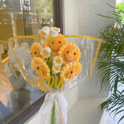 Crochet Flowers - Smile Sunflower