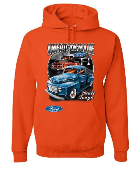Ford Pickup Trucks F1 Hoodie American Made Hot Rod Built Tough Sweatshirt