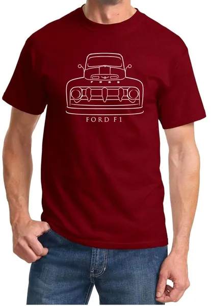 1951 1952 Ford F1 Pickup Truck Front End Profile Design Tshirt