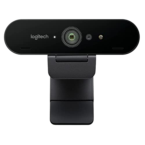 Logitech Brio Ultra HD Pro Business Webcam Cámara web 4K Premium con HDR y Windows, 13 megapíxeles, transmisión ultrarrápida de 1080p/60 fps, campo de visión ajustable, zoom 5X, Color Negro - Pro Webcam