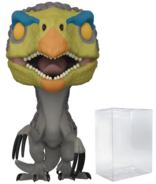 POP Jurassic World Dominion - Therizinosaurus Funko Pop! Vinyl Figure (Bundled with Compatible Pop Box Protector Case), Multicolor, 3.75 inches -