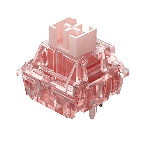 Gateron Ink v2 Pink Pre lubed 5pin Linear Switches 50g Force DIY Mechanical Keyboard Switch(36PCS, Pink Ink v2) - 36pcs - Pink