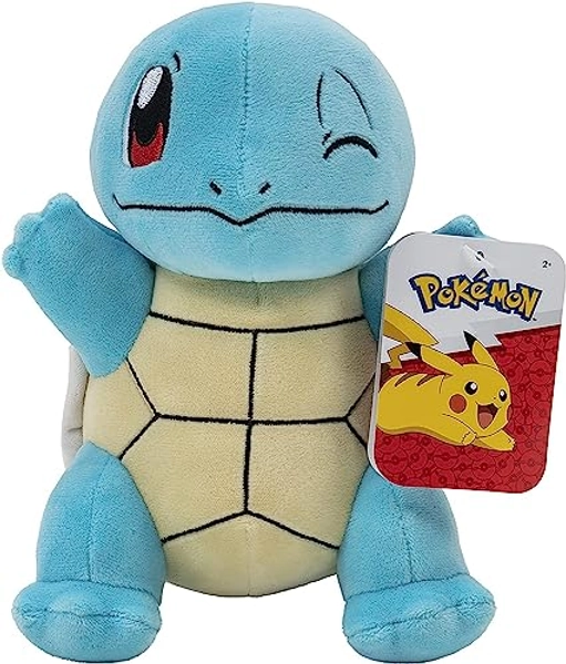 Pokémon Peluche Squirtle PKW2693, peluche autentico, giocattoli per bambini, multicolore, 20,3 cm