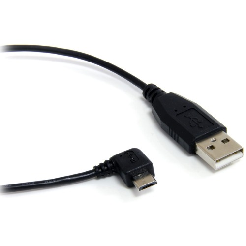 StarTech.com Micro USB Cable - A to Right Angle Micro B (UUSBHAUB3RA) - 3 ft