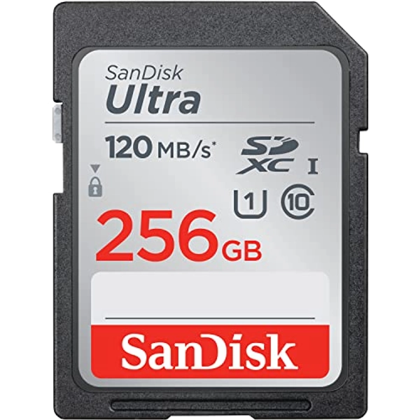 SanDisk 256GB Ultra SDXC UHS-I Memory Card - 120MB/s, C10, U1, Full HD, SD Card - SDSDUN4-256G-GN6IN