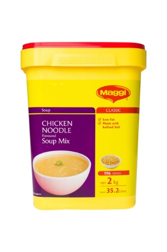 MAGGI Chicken Noodle Flavoured Soup Mix, 2kg (Makes 35.2 Litres, 196 Serves)