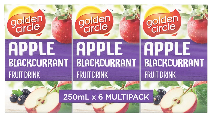 Golden Circle Apple Blackcurrant 250ml x6