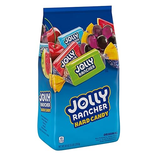 JOLLY RANCHER Assorted Fruit Flavored Hard Candy Bulk Bag, 5 lb - Assortment - 80 Ounce (Pack of 1)
