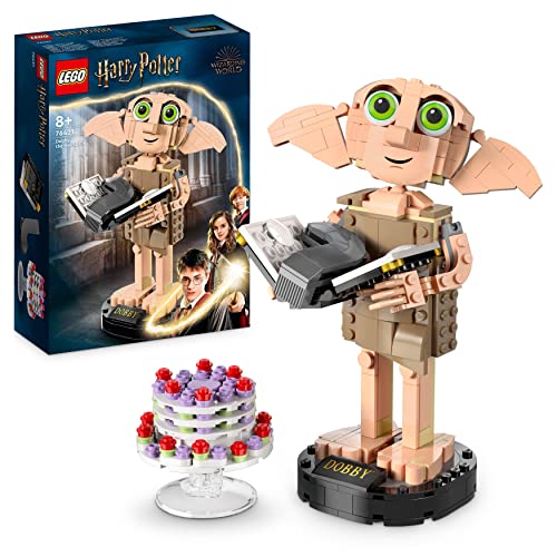 LEGO 76421 Harry Potter Dobby the House-Elf Set, Movable Iconic Figure Model, Toy or Bedroom Accessory Decoration, Character Collection, Gift for Girls, Boys, Teens and All Fans Aged 8+ - Single