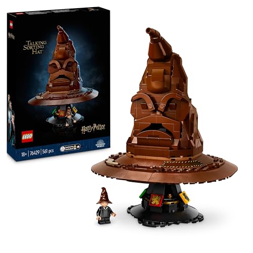 LEGO Harry Potter Talking Sorting Hat Set, Model Kits for Adults to build with 31 Randomised Sounds and a Character Minifigure, Wizarding World Gifts for Men, Women, Him or Her 76429 - Hat Set