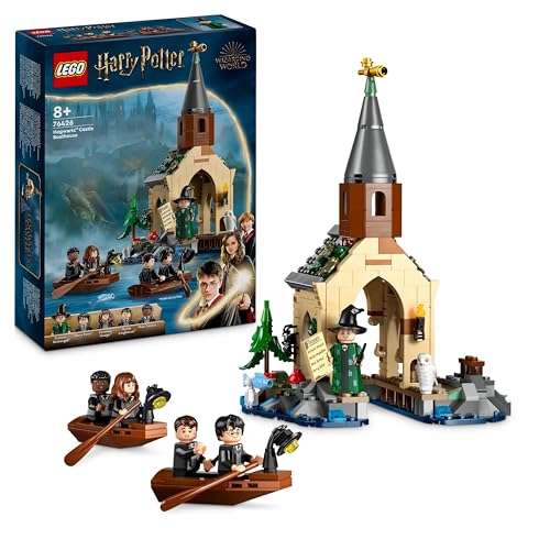LEGO Harry Potter Hogwarts Castle Boathouse Set with 2 Boat Toys for 8 Plus Year Old Kids, Girls & Boys, Includes 5 Character Minifigures and Hedwig the Owl Figure, Wizarding World Gift Idea 76426
