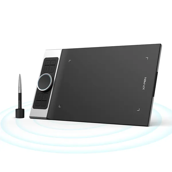 XP-PEN Deco Pro MW Grafiktablett Bluetooth Pen Tablet 11" x 6" zum Malen und Fotobearbeitung Zeichentablett mit Neigung 8 Tasten und 2 Scrollräder Ideal für Home-Office & E-Learning - Deo Pro MW