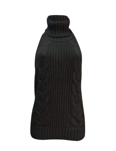 Olens Japan Style Turtleneck Sleeveless Open Back Sweater Anime Cosplay Sweater