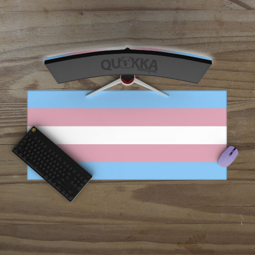 Transgender Flag Design Mousepad Deskmat - 90x40cm / 3mm / Colour Stitched