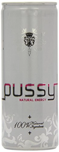 Pussy Natural Energy Drink, 250 ml (Pack of 24)