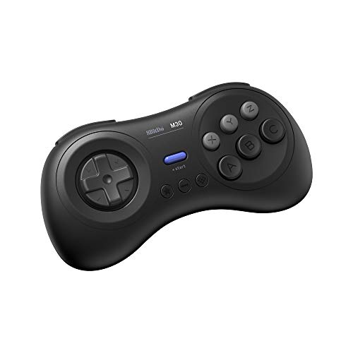 8Bitdo M30 Bluetooth Controller for Switch, Windows and Android, 6-Button Layout for SEGA’s Classic Games (Black) - Black