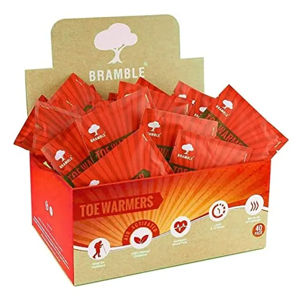 
                            Bramble - 40 Natural Air-Activated Adhesive Toe Warmers - Lasts up to 10 Hours
                        