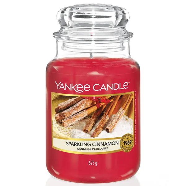 Yankee Candle | Scented Candle | Sparkling Cinnamon Large Jar Candle | Burn Time: Up to 150 Hours
