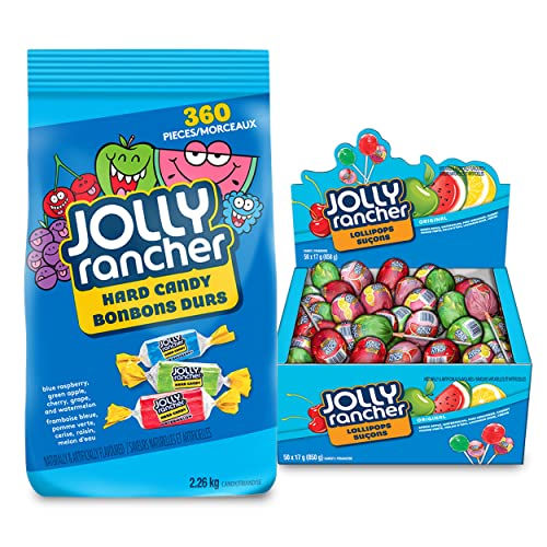 Jolly Rancher Hard Candy Bundle - Includes Assorted Bulk Hard Candy & Lollipops - Pack of 1 - Jolly Rancher Candy Bundle