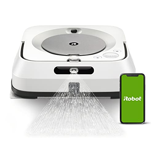 iRobot Braava Jet M6 (6110) Ultimate Robot Mop- Wi-Fi Connected, Precision Jet Spray, Smart Mapping, Works with Alexa, Ideal for Multiple Rooms, Recharges and Resumes, White, Braava M6 - Braava M6