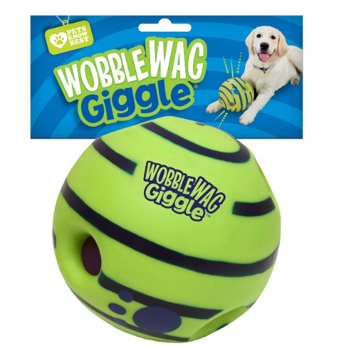 Wobble Wag Giggle Ball, Interactive Dog Toy, Fun Giggle Sounds When Rolled or Shaken, Pets Know Best, As Seen On TV - Original