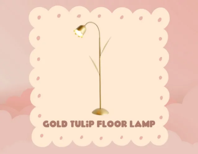 Gold Tulip Floor Lamp